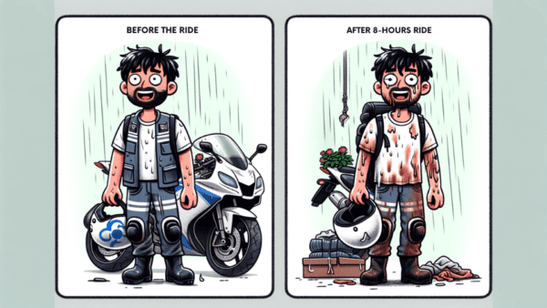 Before and After Motorcycle Ride Meme