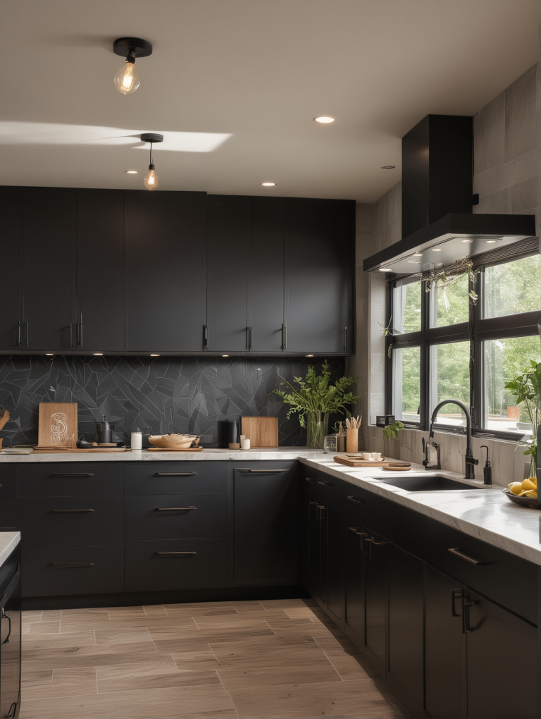 Image showcasing 17 Black Kitchen Cabinet Ideas – Your Motor Geek
