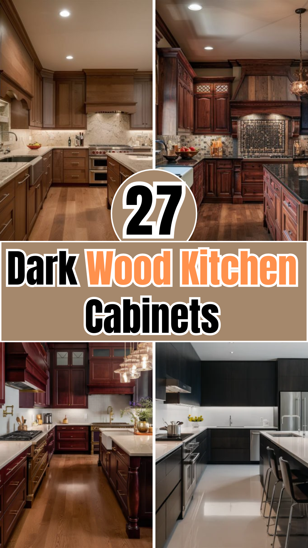 21 Dark Wood Kitchen Cabinets – Your Motor Geek